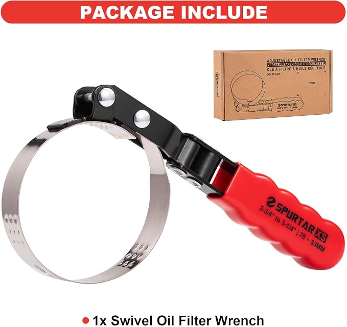 Spurtar Extra Small Oil Filter Wrench, Swivel Oil Filter Removal Tool, Fits - Image 8