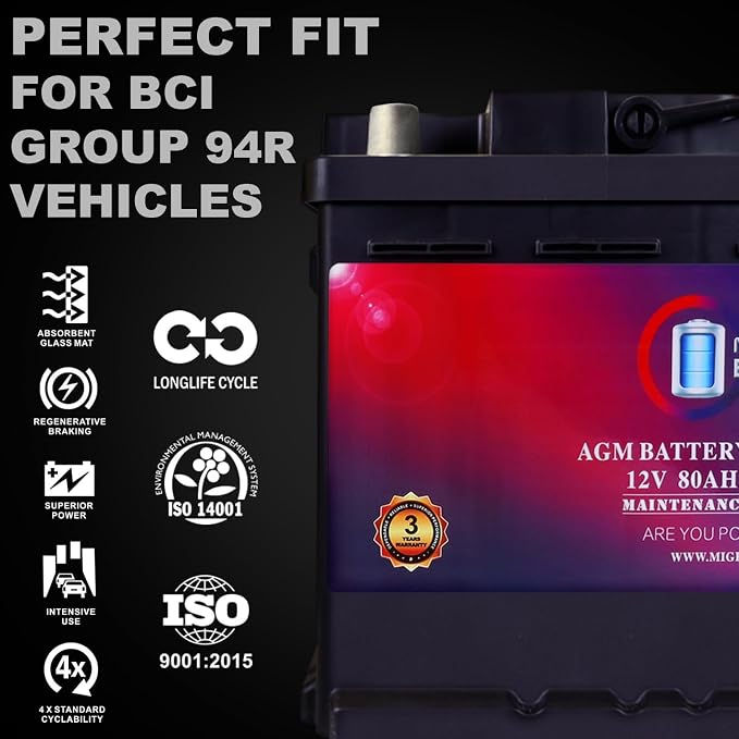 Mighty Max Battery MM-H7 Start and Stop Car BCI Group Size 94R 12V 80AH - Image 4