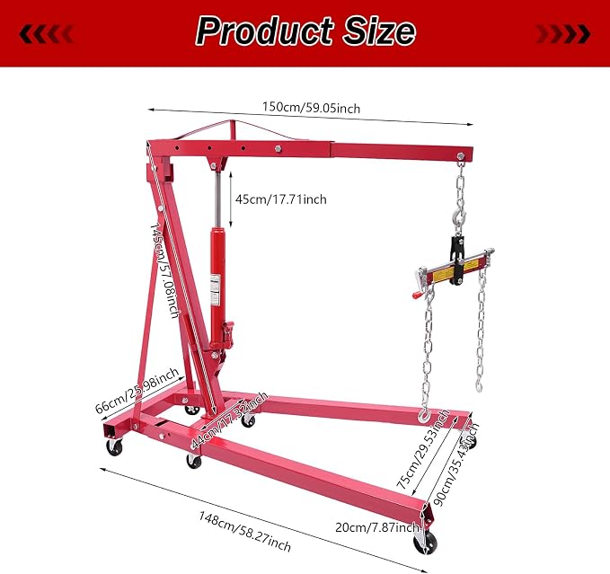 Folding Engine Crane 2 Ton Folding Engine Hoist - Image 3