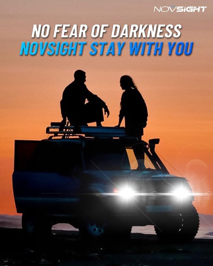 NOVSIGHT 9004/HB1 Bulbs Upgraded, 400% Brightness 9004 Fog Bulbs, Quick - Image 8