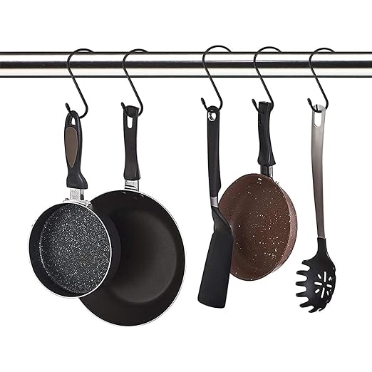 24 Pack 5 inch S Hook, Steel Iron Rubber Coated Closet S Hooks - Image 5
