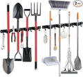 2 Pack Broom Hanger and Mop Holder, Heavy Duty Garden Tool Organizer Rack Rake by JAMEND+CLXP