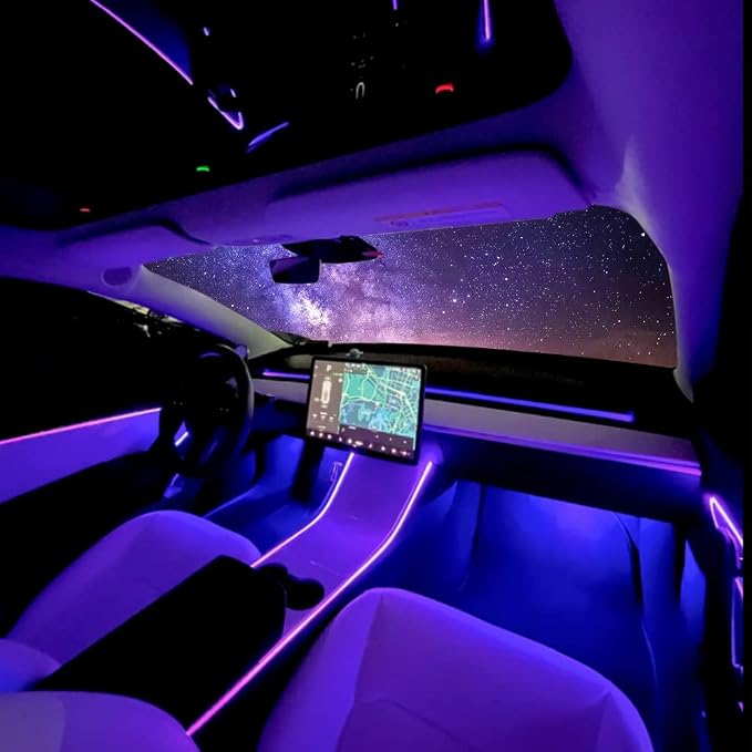 Interior Car Lights with Wireless APP & Remote Control, 9 in 1 RGB Car Ambient - Image 7