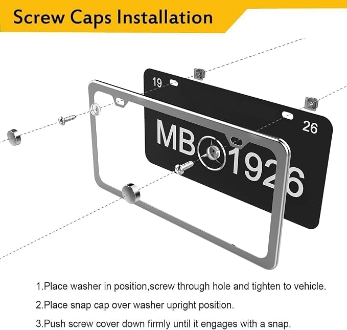 License Plate Frame for Pink Bow Stainless Steel License Plate Frames Holder - Image 6