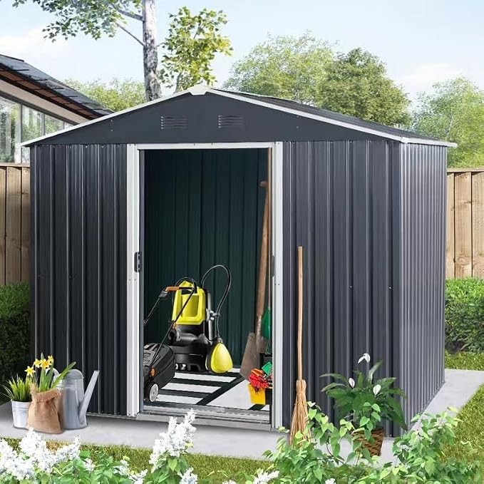 8x6 FT Outdoor Storage Shed, Metal Shed - Image 2