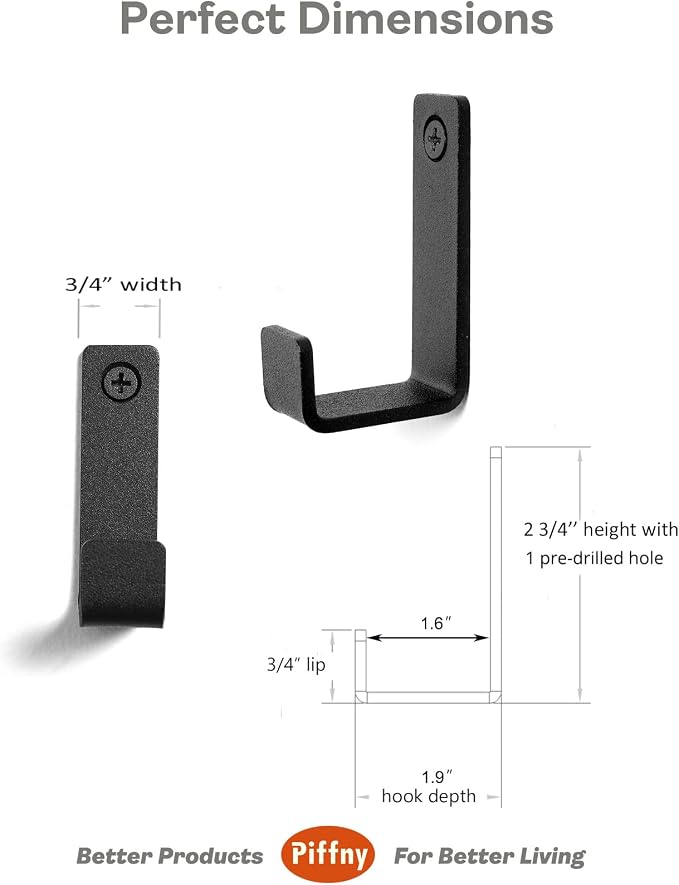 Robe & Towel Hook, 6 Pack Heavy Duty Stainless Steel Outdoor Wall Hooks - Image 4