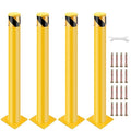 4 Pack Safety Bollard Post, 30 Inch Height 4.5 Inch Diameter Yellow Pipe Safety by Doppeltcharms