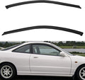 2pcs Front Smoke Tint Sun/Rain Guard Outside Mount Tape-On Vent Window Visors by LQQDP