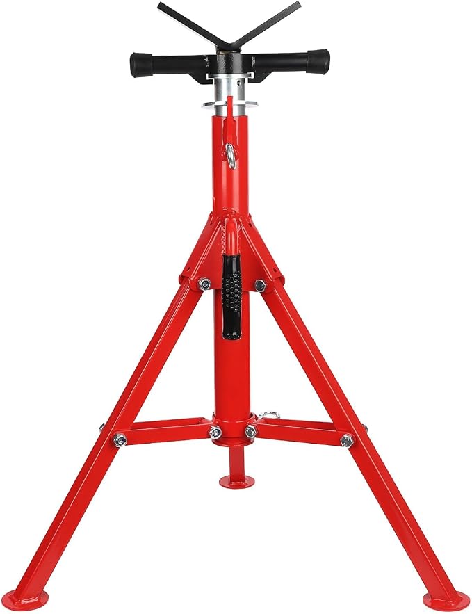 V-Head Pipe Jack Stand, Heavy-Duty Folding Pipe Stand by TROPOW