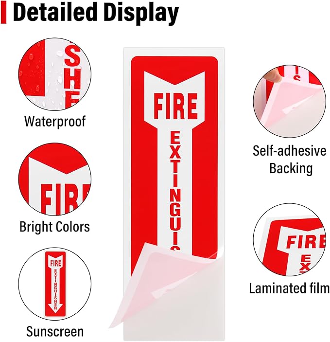 Madrigal fire extinguisher inside sticker, fire extinguisher sign, 8 - Image 3