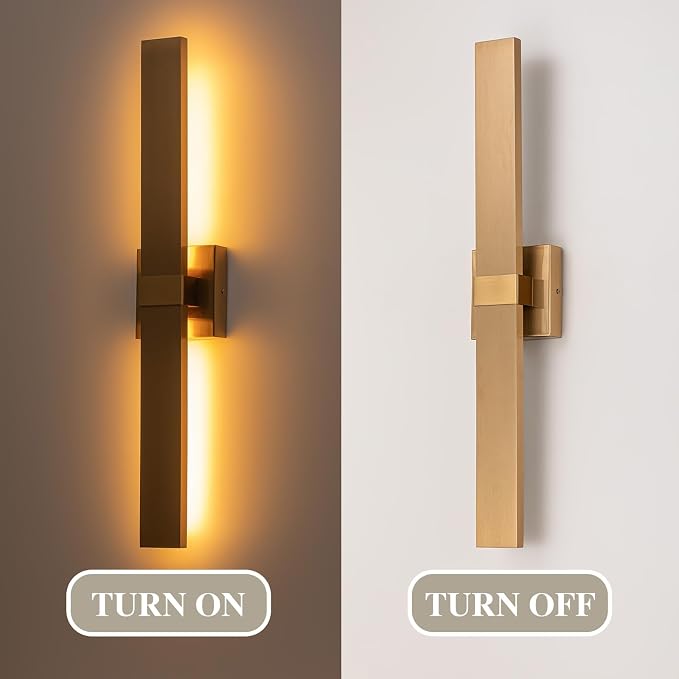 Modern LED Outdoor Wall Sconce 27.2" Gold Outdoor Wall Lights Exterior - Image 8