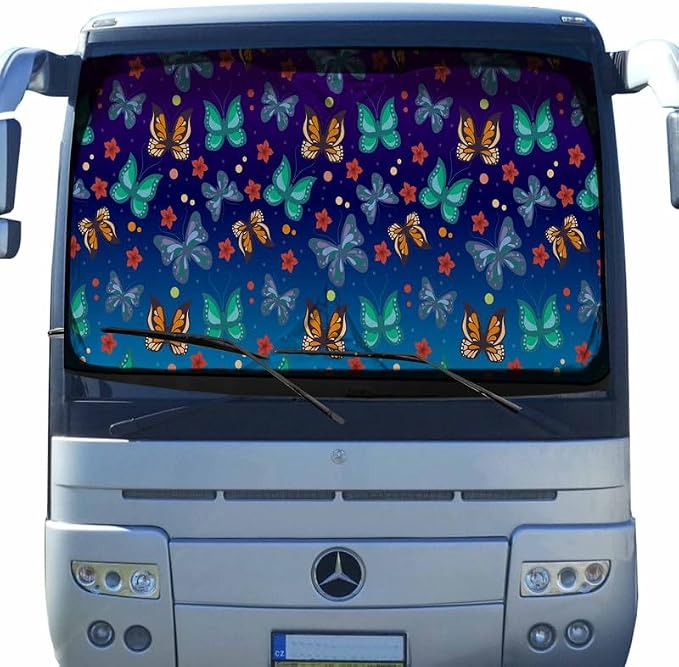 EcoNour Butterfly RV Windshield Sunshade | Windshield Cover Sunshade by EcoNour