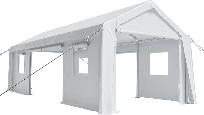 10x20ft Heavy Duty Carport Outdoor Canopy Portable Garage - Image 7