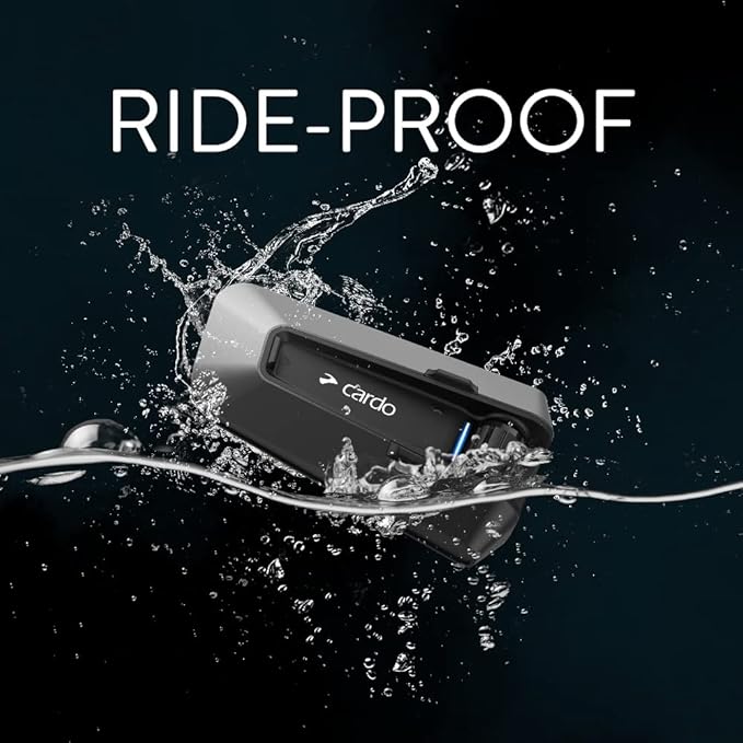 Cardo PACKTALK Edge Motorcycle Bluetooth Communication System Headset Intercom - Image 3