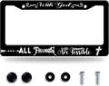 with God All Things are Possible License Plate Frame Christian License Plate by GORSNKYE