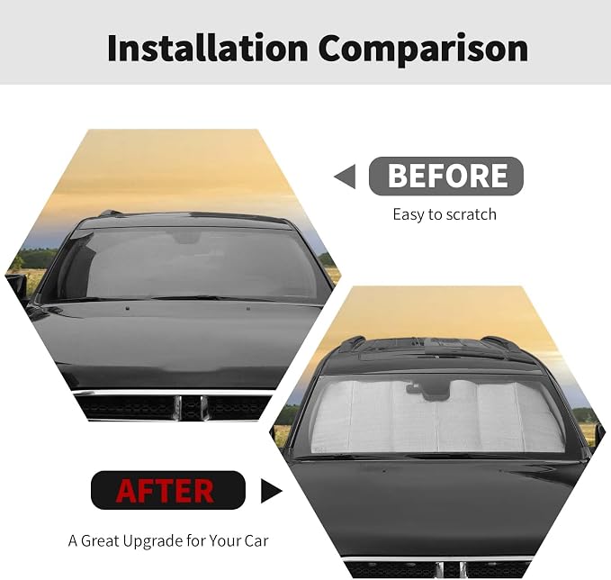 RT-TCZ Windshield Sunshade Sun Shade Heat Shield Window Sun Visor Mat - Image 2