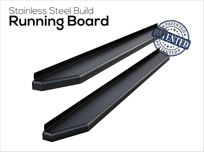 APS Black Stainless Steel Running Boards Style Compatible - Image 4