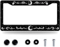 Moon License Plate Frame Stars Waves Starry Sky License Plate Stainless Steel by GORSNKYE