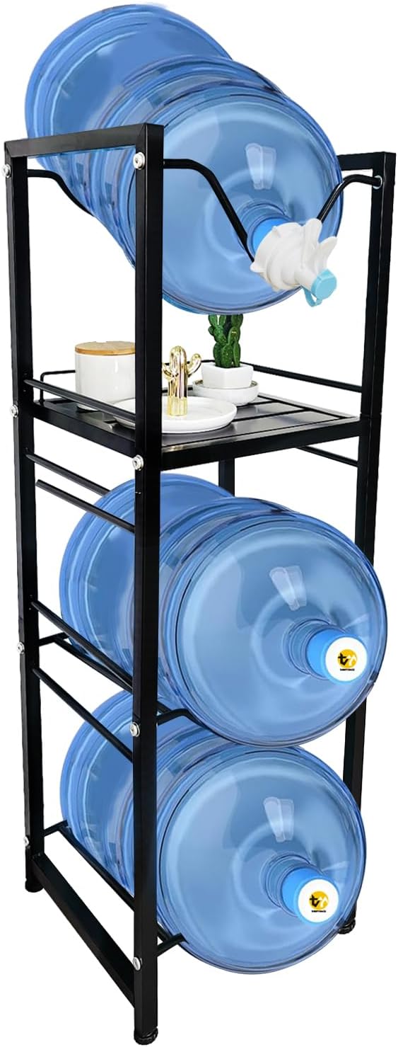 5 Gallon Water Jug Holder with 3-Tier Storage Shelves by THRIFTYRACK
