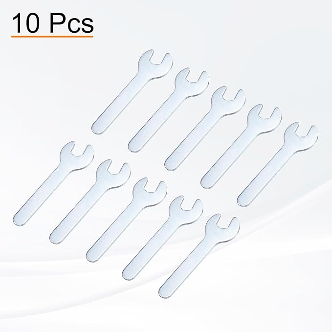 HARFINGTON 10pcs Small Wrench Open End Wrench 8x70x1.8mm Metric U-Shaped Single - Image 3