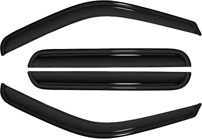 4pc Sun Rain Guards Window Visor Wind Deflector Compatible - Image 4