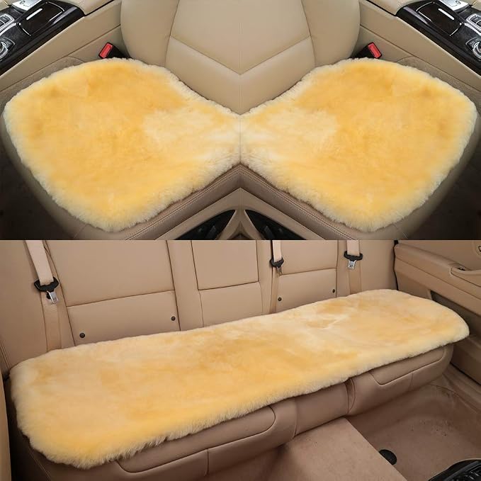 Fluffy Genuine Australia Sheepskin Car Seat Cover - Image 7