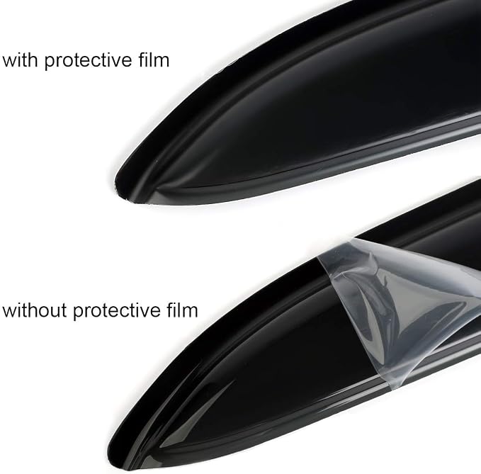 2pcs Outside Mount Style Sun Rain Guard Durable Side Window Wind Deflectors - Image 8