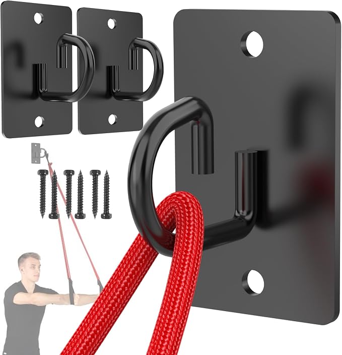 Resistance Band Wall Anchors System, Wall Mount Workout Anchors by Wuno