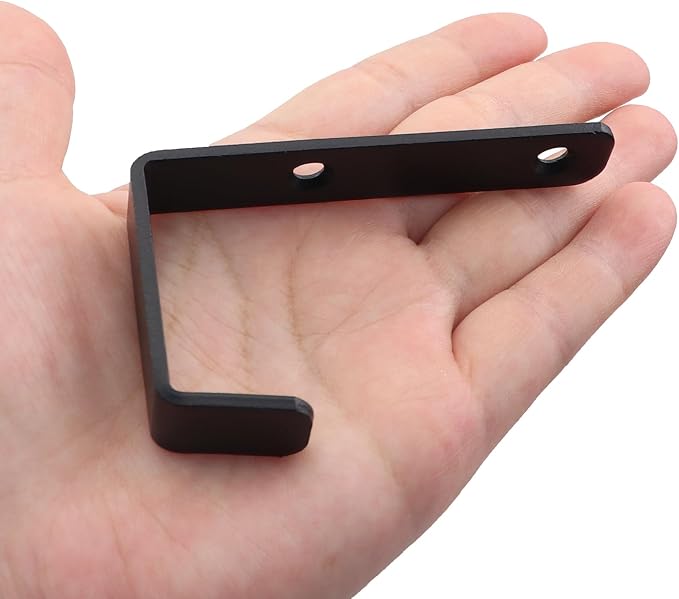 2PCS 82.5x45.5mm Black Metal Wall Mounted 2 Holes J Hook - Image 5