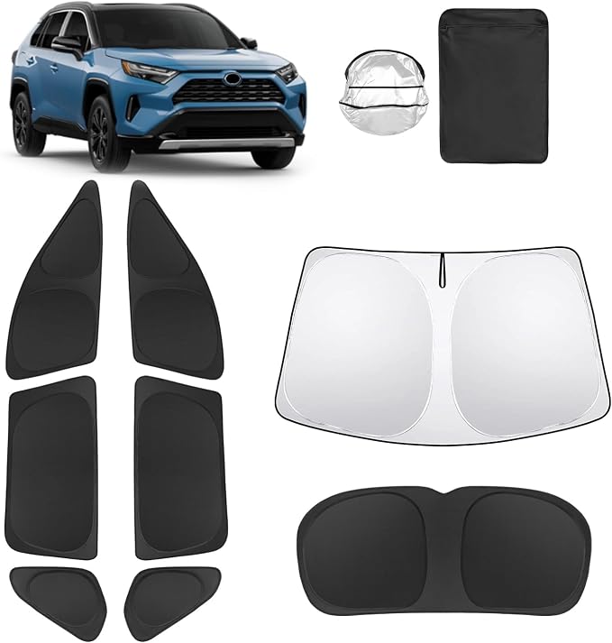 8pcs Car Window Shades for Toyota RAV4 2019-Present Accessories, Windshield by Unknown