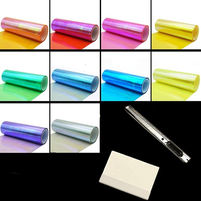 LED LIGHT 12 by 48 inches Self Adhesive Shiny Chameleon Headlights Tail Lights by F+%26+B+LED+LIGHTS
