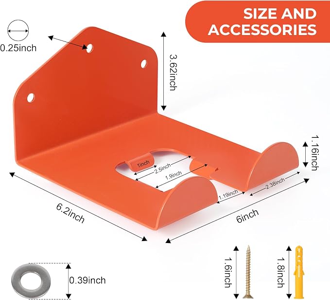 Garage Organizer Trimmer Rack, 2 Pack Heavy Duty Weed Eater Hanger Garage - Image 5