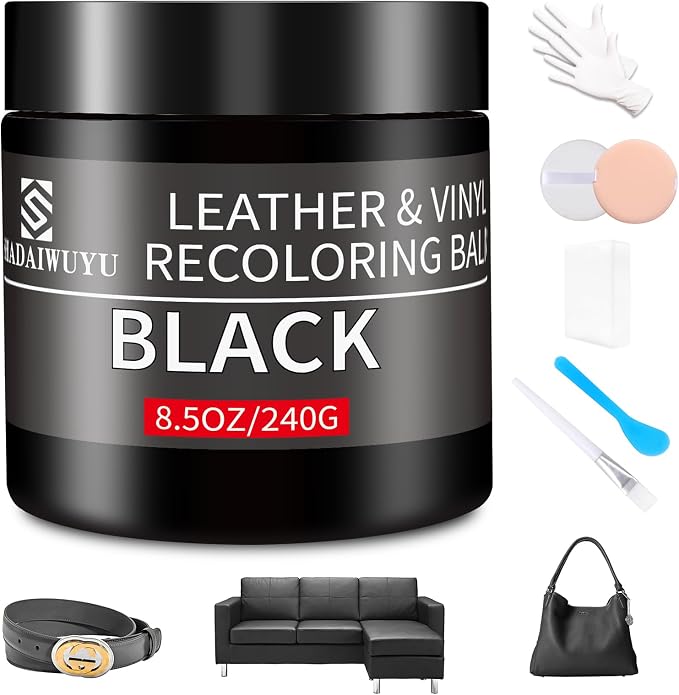Leather Recoloring Balm, 8.5oz Leather Color Restorer, Leather Couch Scratch by SHADAIWUYU