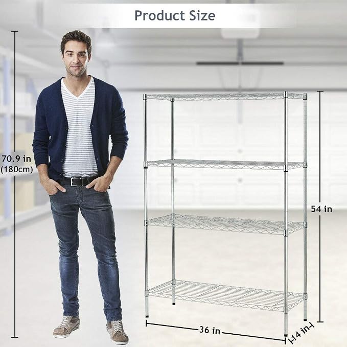 BestOffice Shelving Unit NSF Metal Large Storage Shelves Heavy Duty Height - Image 3