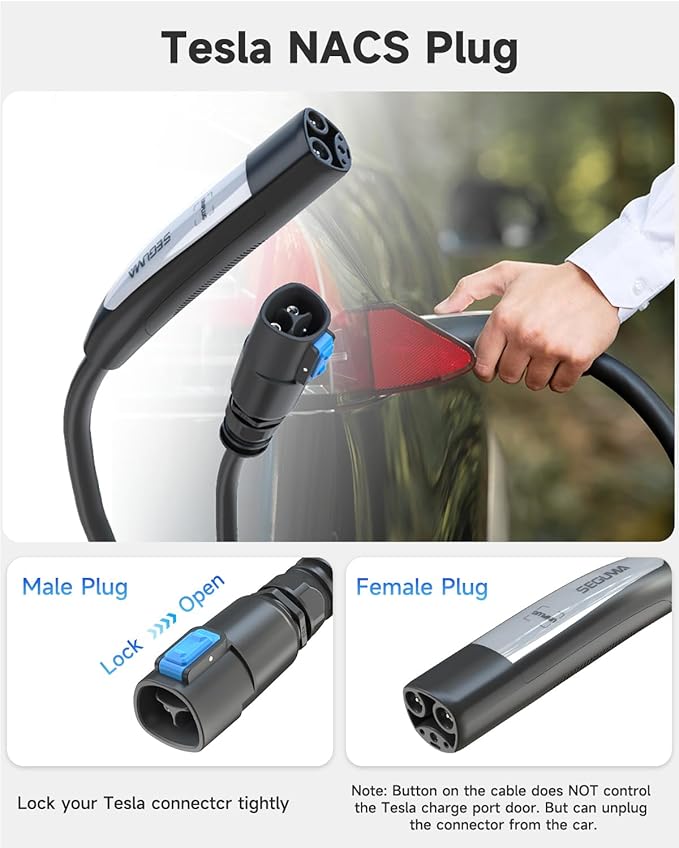 32A EV Charger Extension Cord for Tesla Charger, 21ft EV Extension Cable for - Image 5