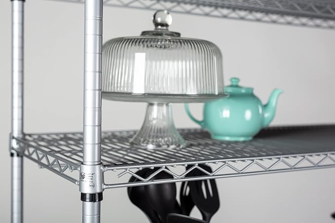 Omega 18" Deep x 36" Wide x 54" High 3 Tier Gray Starter Shelving Unit - Image 4