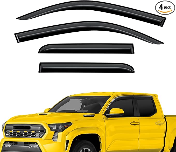 Extra Durable Window Deflectors Tape-On Window Visors Rain Guards Fit by AEROGUYSCustomfitrainguard