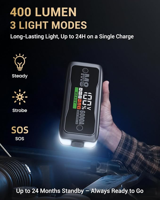 MOSTOOL M8 6000A Flagship Car Jump Starter, 12V Professional Battery Pack - Image 7