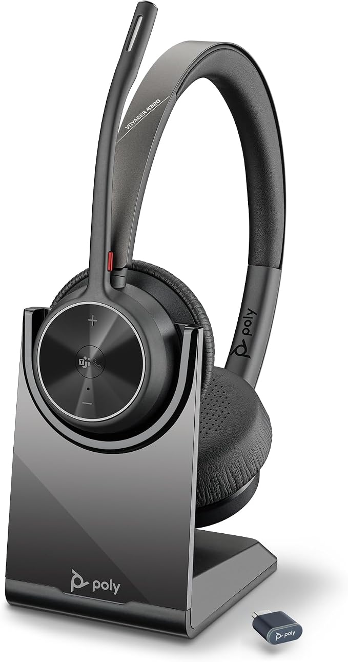 Poly Voyager 4320 UC Wireless Headset & Charge Stand by Poly