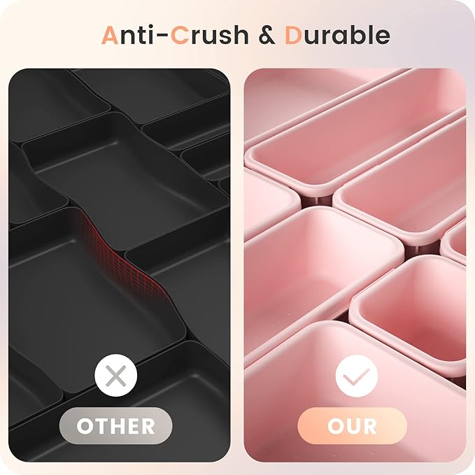 A-LuGei 【】【Pink】 Tool Box Organizer Tray Divider Set, Desk Drawer - Image 5