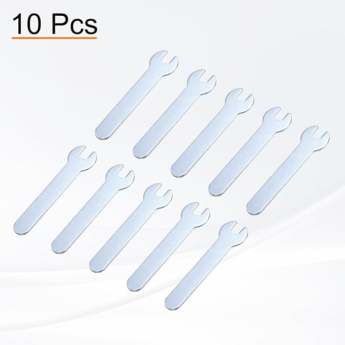 HARFINGTON 10pcs Small Wrench Open End Wrench 6x66x1.5mm Metric U-Shaped Single - Image 3