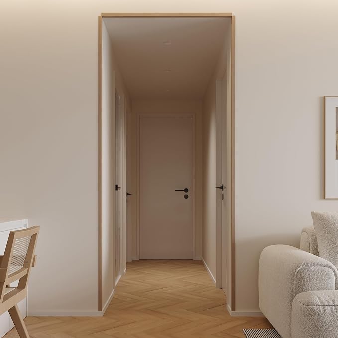 Wall Corner Protector 3PCS 45" Corner Molding Trim Oak Wood Grain Corner Trim - Image 4