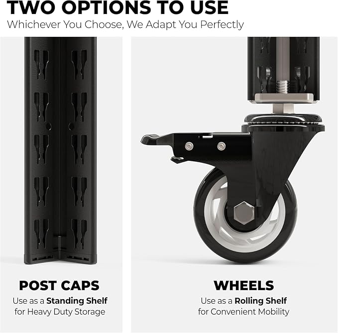 HOMEDANT House 5-Tier Metal Rolling Cart Shelf Rack Casters Heavy Duty Wheel - Image 15