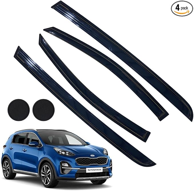 Rain Guards for Kia Sportage 2017-2022, Tape-on Side Window Deflectors for Kia by LETINGFAR