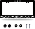 Moon Phase License Plate Frame Mountains Forest License Plate Stainless Steel by GORSNKYE
