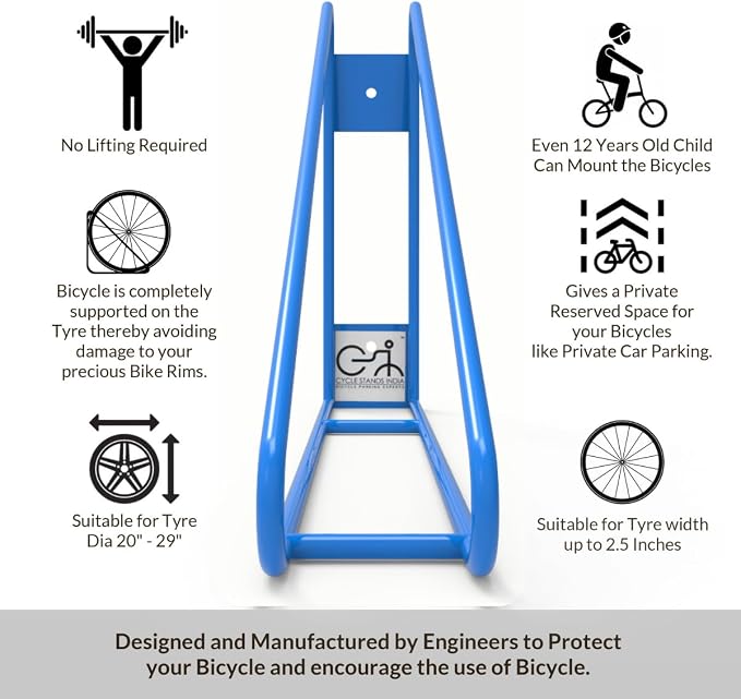 Bike Wall Mount Vertical Bike Hanger - Image 7
