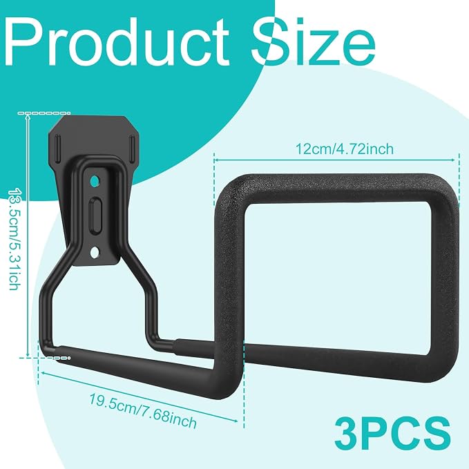 3PCS Metal Garden Hose Hook Heavy Duty Water Hose Hook Wall Mounted Garage Hook - Image 2