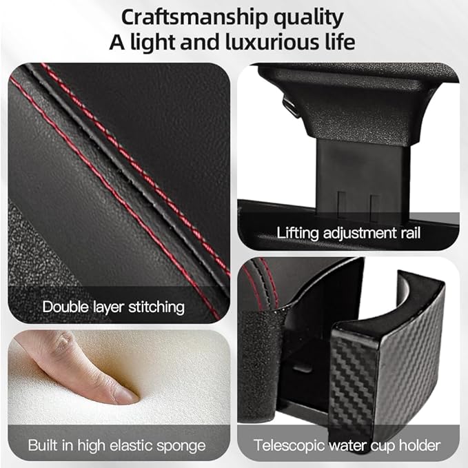 JEYODA Car Armrest Box with Cup Holder Car Central Liftable Armres Storage - Image 5