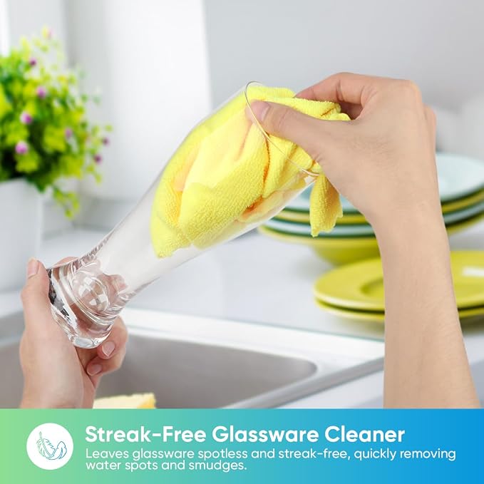 HOMEXCEL Microfiber Cleaning Cloths, 24 Pack Cleaning Rags - Image 5