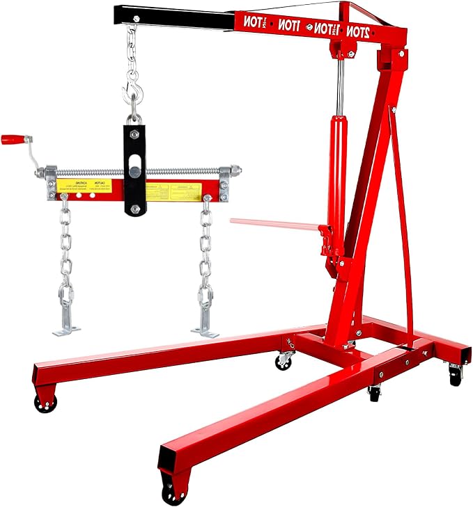 4400 Lbs Folding Cherry Picker, 2 Ton Engine Hoist by Unknown